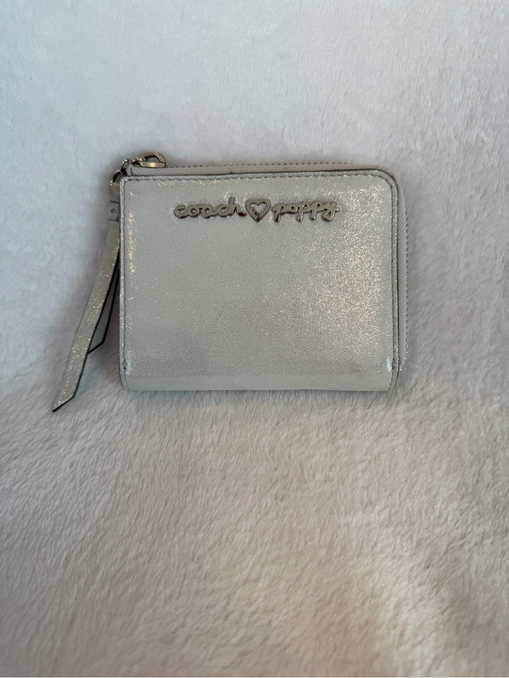 Coach Poppy Metallic Y2K Zip Wallet